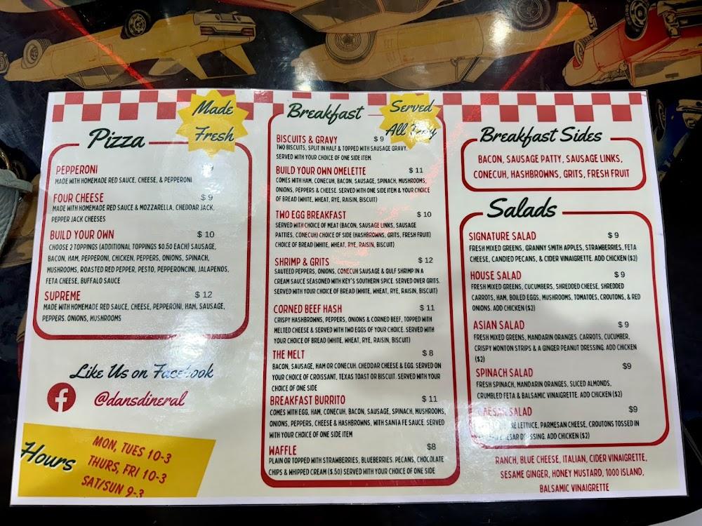Dan's Diner Menu image 4