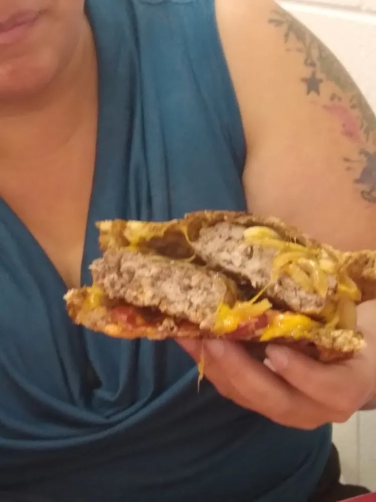 Patty Melt Burger with Extra Burger
